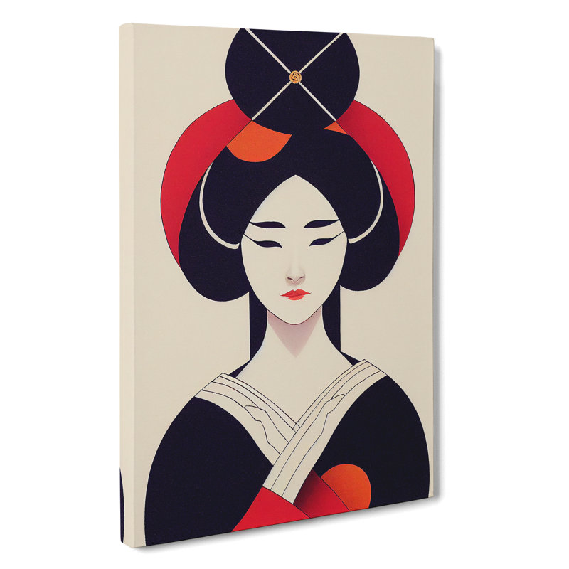 Geisha Art No.3 - Wrapped Canvas, 50cm H x 35cm W x 3cm D