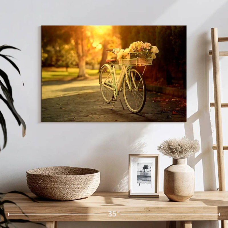 Vélo Mehar avec fleurs, H 16 po x l 24 po