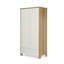 Nika Double Wardrobe - Oak & White