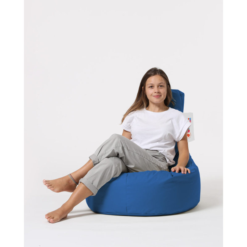 Canapé à billes standard pour l'extérieur, 100 % polyester bleu