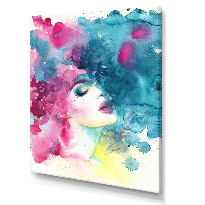 Portrait d'un élégant mannequin II - impression sur toile glamour, H 36 po x l 24 po x P 1 po, Toile tendue