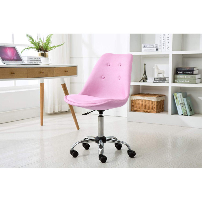 Chaise de travail en tissu Gina, Rose