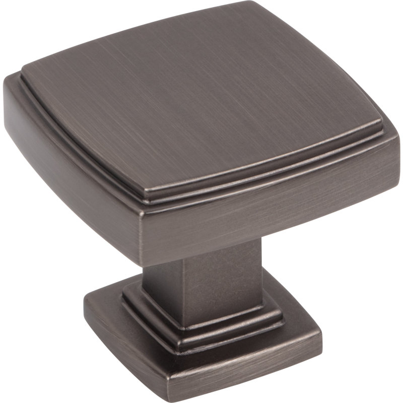 Square Knob, Brushed Pewter