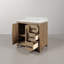 Graelyn Meuble-lavabo simple rectangulaire avec comptoir en marbre blanc de Carrare