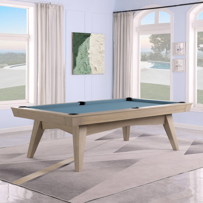 Table de billard sans ardoise ModArt, Bleu poudre, 8 pi, Gris délavé