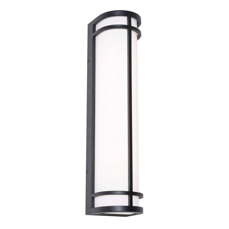 Hyler LED Outdoor Sconce, Black, 24" H x 6" W x 5.50" D