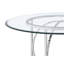 Table de salle à manger ronde Maryville de 48 pouces avec plateau en verre noir mat-1751716996