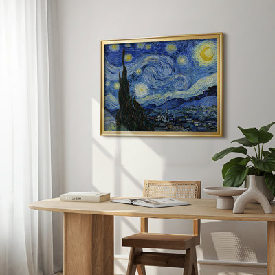 The Starry Night-Vincent van Gogh-Framed Gallery Wrapped Canvas-1889