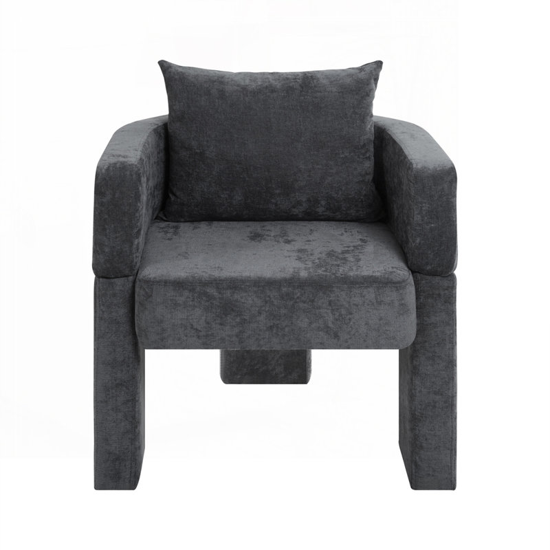 Chaise en chenille à 3 pieds, Gris