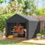 Outsunny 6.6 x 7.8ft Garden Storage Shed Tent Bike Tent, Dark Grey