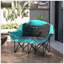 Chaise de camping double pour adultes Outsunny, chaise de camping pliante rembourrée avec accoudoirs, porte-gobelets, vert