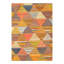 Tapis unique jaune, rouge et brun de 5 pi 3 po x 8 pi 6 po Shavon