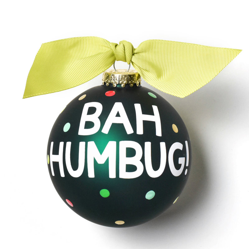 Ornement boule en verre bah humbug