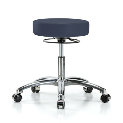 Viborg PERCH Chrome 360 Degree Height Adjustable Swivel Stool | Desk Height 18-23"