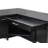 Abby Modern Wood L-Desk and Return - Black