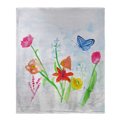 Jeté en soie pastel