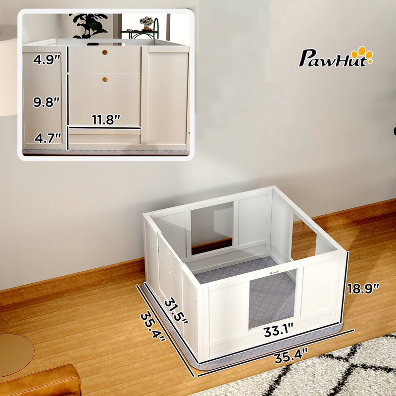 Boîte de mise bas pour chien Pawhut