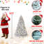 Arbre de Noël enneigé 7 pi avec 500 lumières Ul colorées, 45 pin véritable, 1124 pointes enneigées, branches articulées pour un assemblage rapide et base en métal