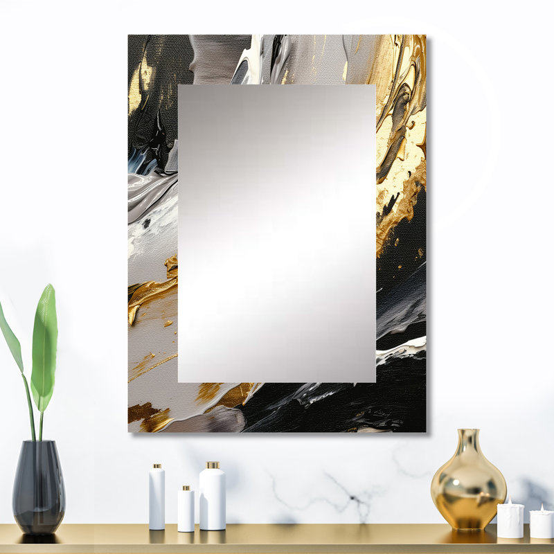 Mystery Awakening VI - Abstract Unique Wall Mirror, Modern Mirror, Printed Metal Art, 32" x 24"
