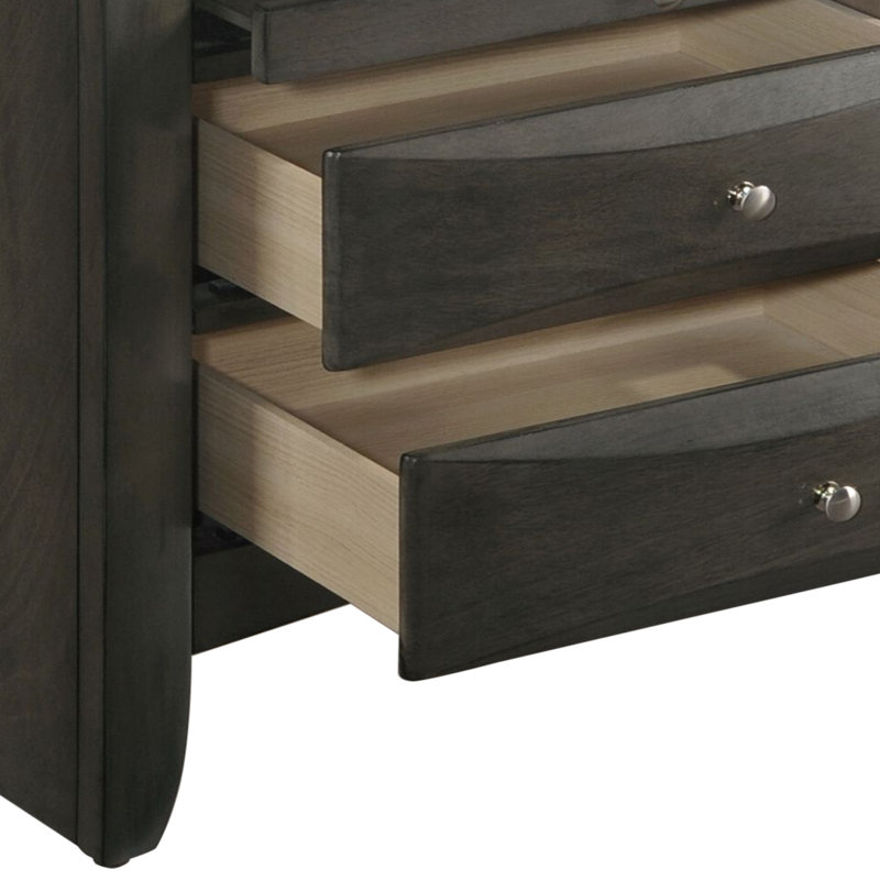Nightstand, Black, Gray