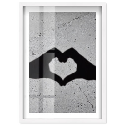 «Shadow Heart Shadowbox», reproduction de photo par Notoriart, cadre blanc, 20 x 30