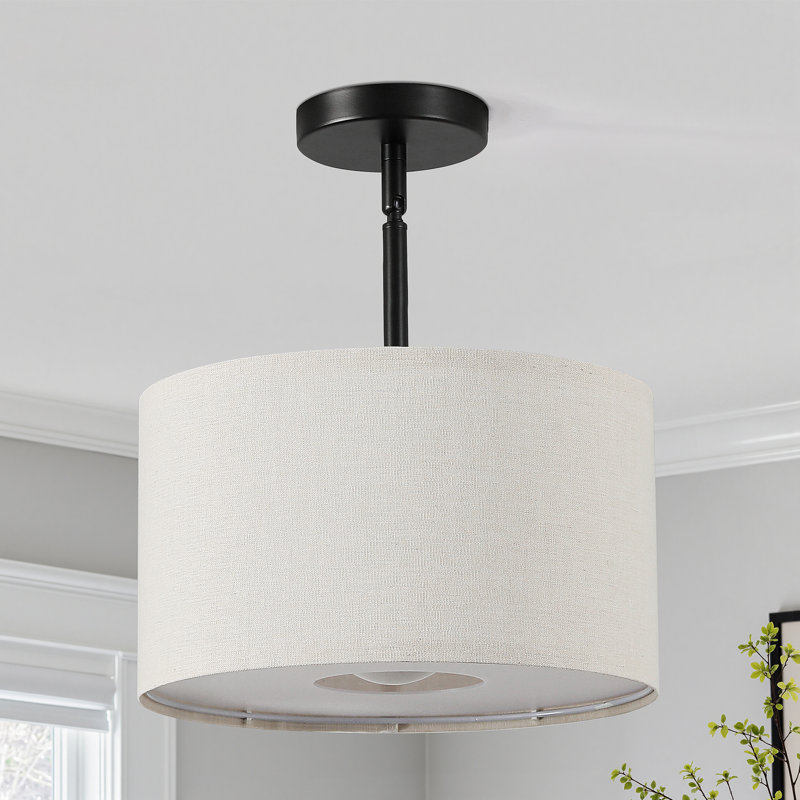 12" Fabric Semi Flush Mount