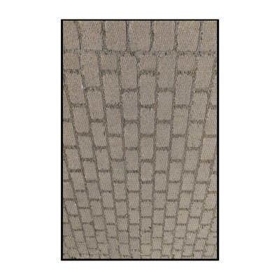 Tapis brun tissé à la machine