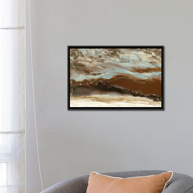 « cuivre river », impression sur toile, H 18 po x l 26 po x P 1,5 po, Toile avec cadre noir