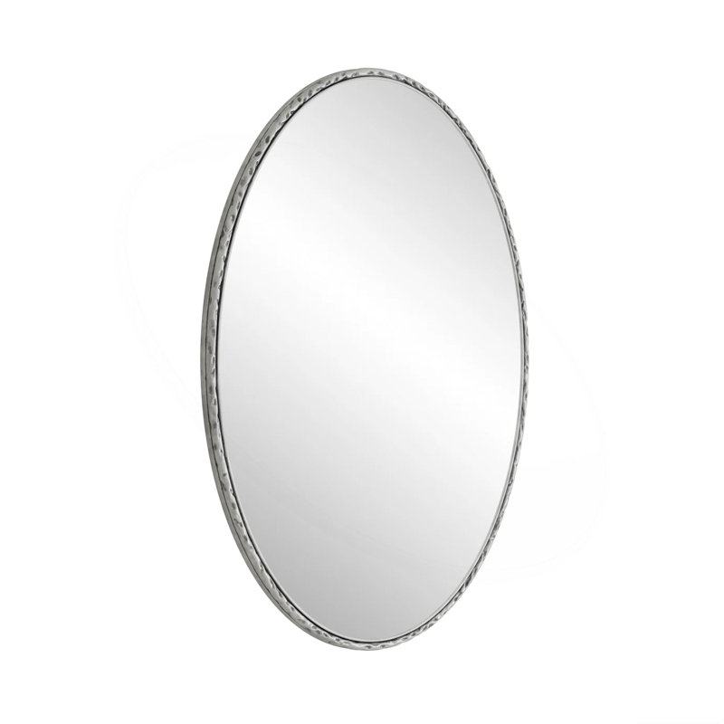Iron Art Oval Retro Mirror, Antique Effect, Wall Hanging, Suitable For Bathroom, Bedroom, Living Room