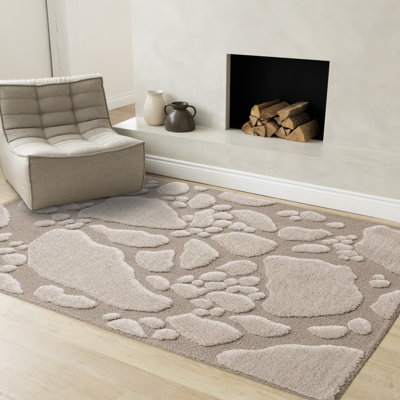 Tapis brun clair moelleux de luxe Luxury