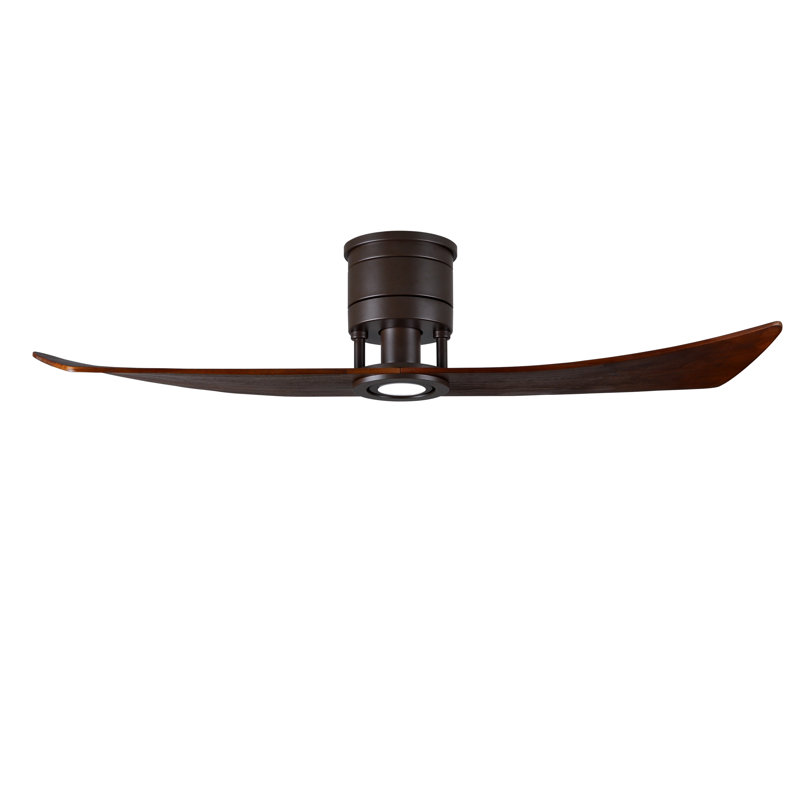 Lindsay 52'' Ceiling Fan with LED Lights, Textured Bronze, Walnut