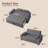 69’’ Velvet 3-In-1 Convertible Sleeper Sofa Bed – Adjustable Backrest, Storage Armrests & Side Pocket-967435084