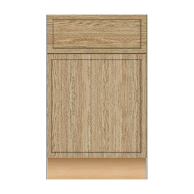 Gallery Express Alton Assembled 21 in W x 24 in D x 34.5 in H Sink Base Kitchen Cabinet Left in Straw