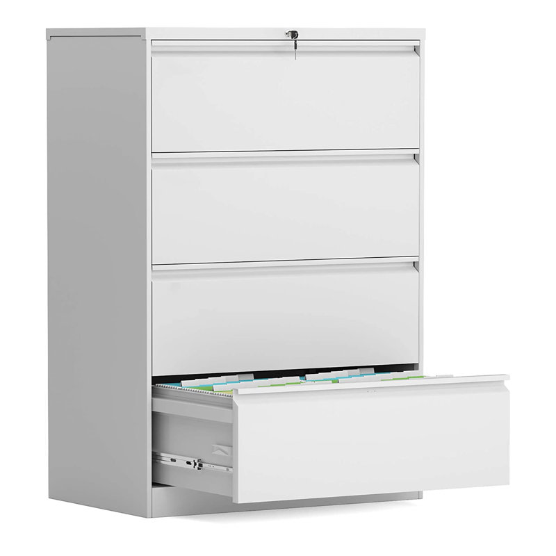 17.7'' Wide 4 -Drawer Steel File Cabinet, White