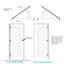 Ensemble de porte de garde-manger blanc à panneau simple avec cadre et poignée levier argenté, porte intérieure moulée pré-compatible-131475995-131475996
