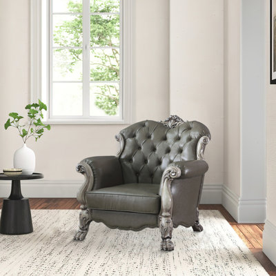 Chancy Faux Leather Armchair