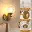 Modern Minimalist 19Cm Gold Base Glass Wall Sconce