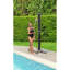218cm H Solar Powered Temperature Controlled Steel Freestanding Outdoor Shower and Footwash Spout-89186667