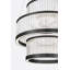 Empra, lustre, 3 lumières, 35 po, noir mat, cristal transparent-524989345