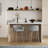 Modern 30" Bar Stool with Upholstered Barrel Back and Solid Wood Legs-1668164547