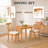 Nestle 3-Piece Drop Leaf Wood Dining Table Set with Extendable Table and Chairs for Small Space-135396629
