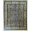 Tapis mohair traditionnel noué à la main bleu-53537960