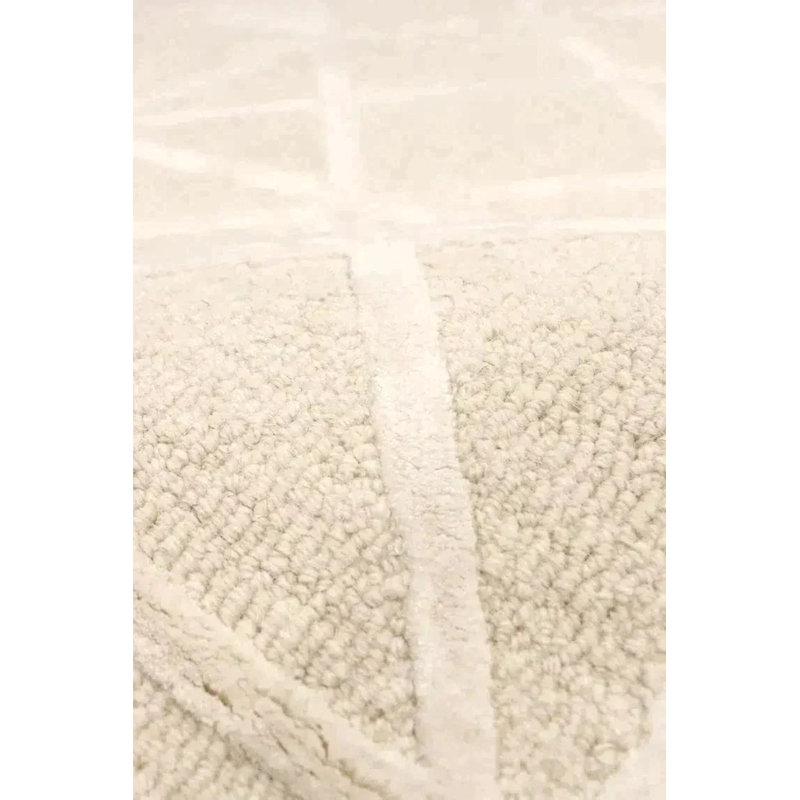 Geometric Area Rug in Ivory, Rectangle 7'9" x 9'9"
