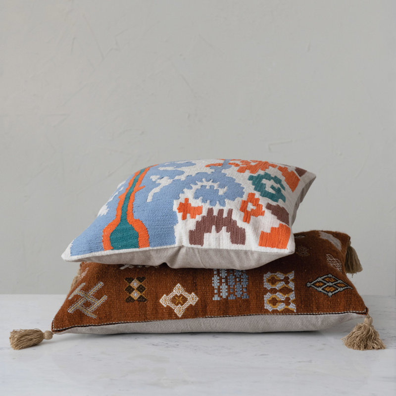 Embroidered Pillow Cover
