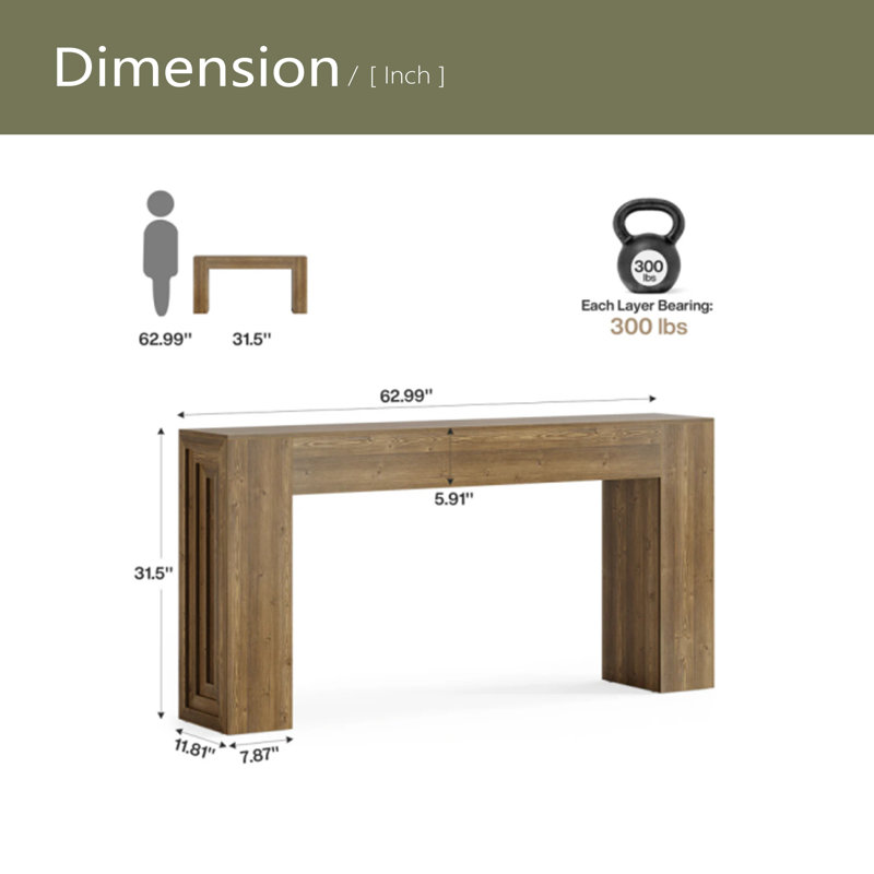 Large-Tabletop Sofa Table,Wooden Hallway Table,Console Table