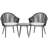 Antwonne Patio Rope 3 Piece Bistro Set With Cushions
