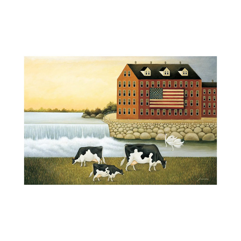 Willow Falls by Lowell Herrero - Wrapped Canvas Painting, 20.32 cm H x 30.48 cm W