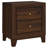 Anza Walnut 2-Drawer Nightstand Bedside Table