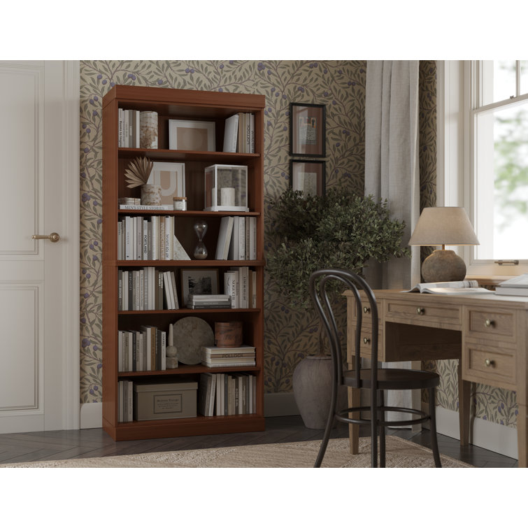 100% Solid Wood 6-Shelf Bookcase with Adjustable Shelves