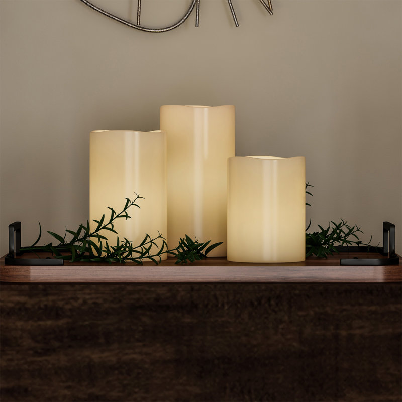 3 Piece Unscented Flameless Candle Set